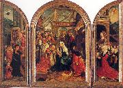 Oostsanen, Jacob Cornelisz van Tryptych with the Adoration of the Magi, Donors, and Saints oil on canvas